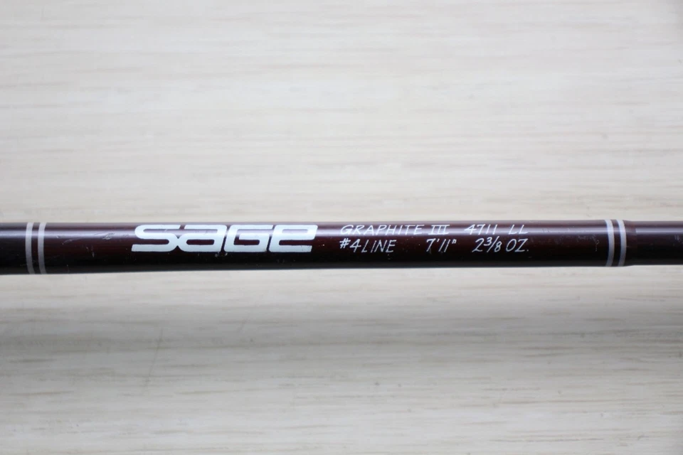 Sage 4711 LL Graphite III 7'11" 4wt 2pc Fly Rod – Used w/Tube & Sock E31 - Image 2 of 4