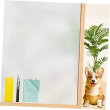  Frosted Glass Window Privacy Film with Free Installation 17.5"x 78.7" Pure