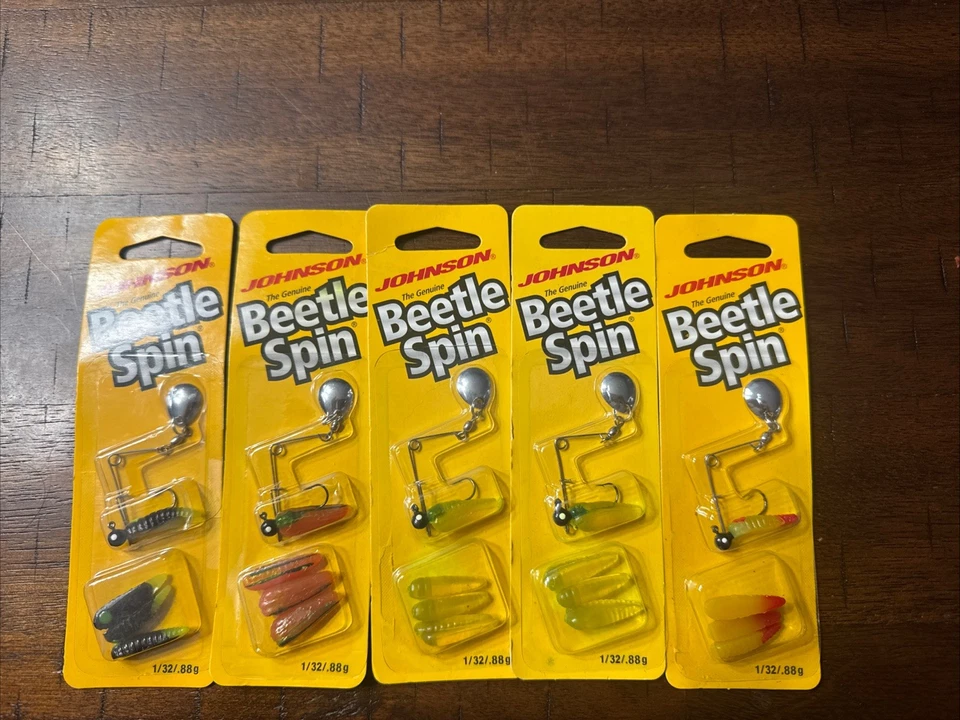 Johnson Beetle Spin BSVP 1/32 унции Несколько цветов лот из 5 новый - Изображение 2 из 2