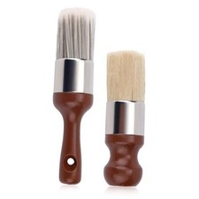 2pcs Salve Brush for Furniture, 2 Style Leather  Wood Care Brush Tool with