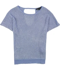 I.N.C Womens Sequin Pullover Sweater, blue, M