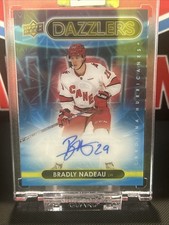 2024-25 Upper Deck Clear Cut Dazzlers Auto Bradly Nadeau RC #DA-BN Canes