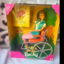 1996 Share a Smile Becky Doll Barbie Friend Toys 'R Us Special Edition