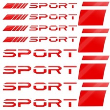 12 Pcs Wheel Rim Decal Stripes Set Sport Emblem Reflective Stickers, Auto