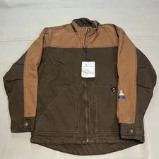 New Dri Duck Workwear Jacket Men Two Tone Brown Quilt Canvas Jacket Coat Skate-S