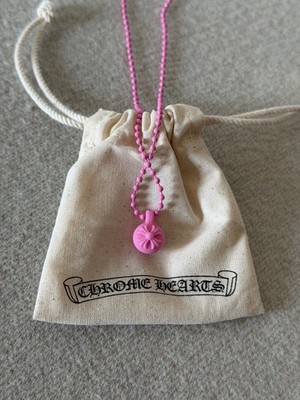 Chrome Hearts Silicone Crossball Charm Necklace - Pink - NEW | eBay
