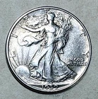 1939 Denver Mint Walking Liberty Half Dollar - AU - 90% Silver