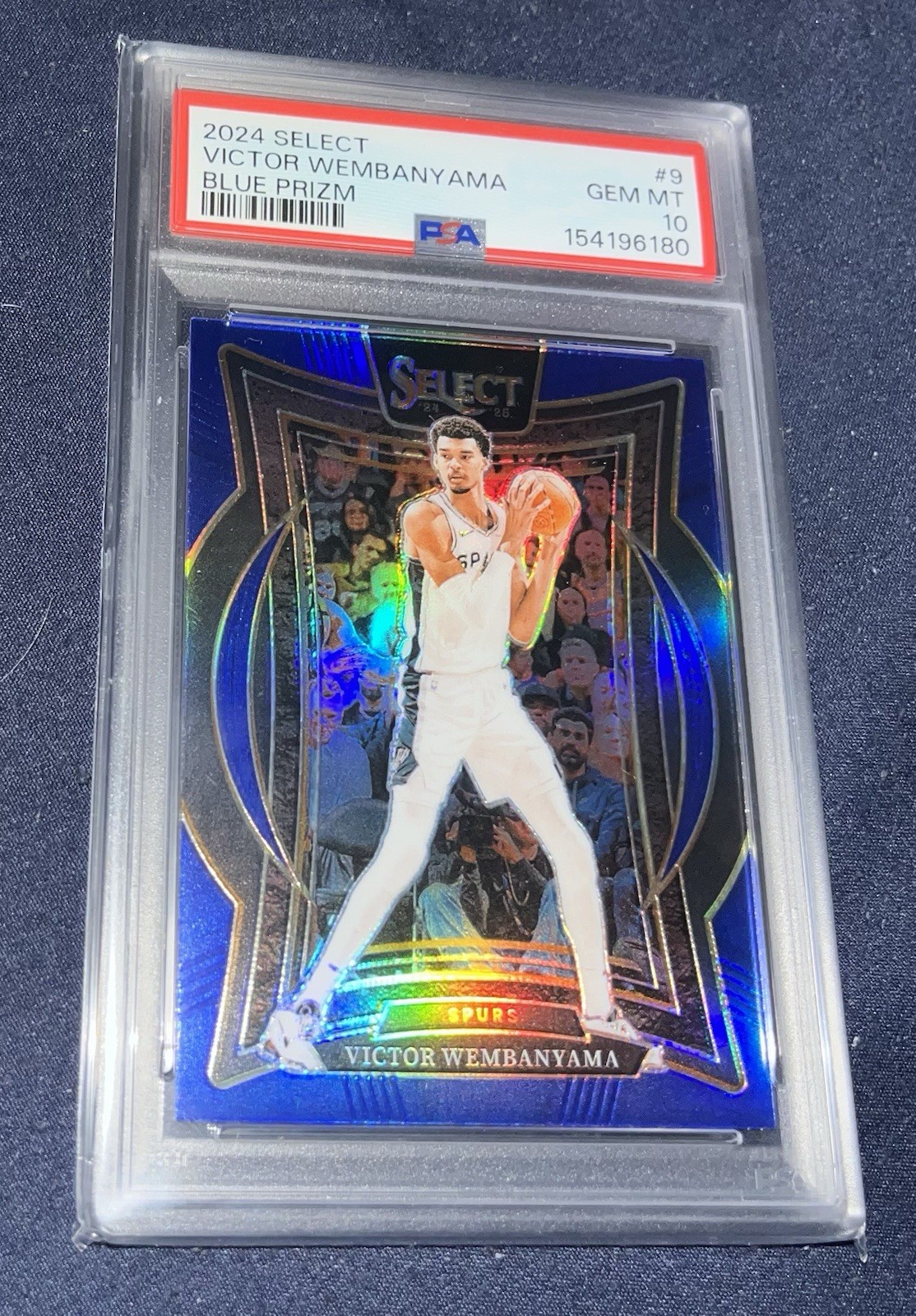 2024 PANINI SELECT BLUE PRIZM #9 VICTOR WEMBANYAMA PSA 10
