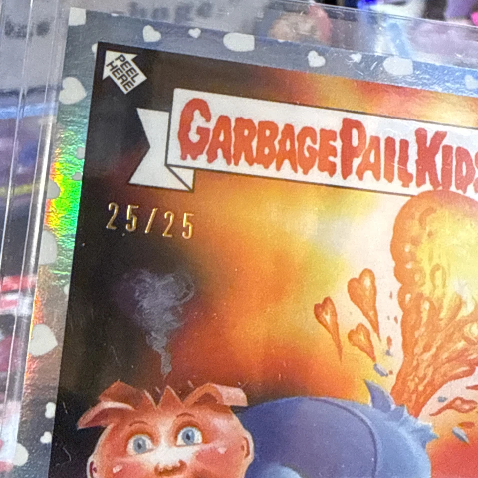BLASTED BILLY II 1A 2025 Garbage Pail Kids Valentine's Day BLUE HEART FOIL 25/25 - Image 3 of 3