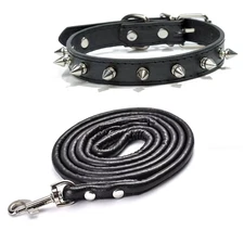 Harp Spiked Studded Leather Dog Collars Pu for Small Medium Large Dogs Pet Colla