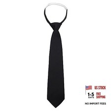 Ties for Women, Pre-tied Adjustable Girls/Boys Short Neckties for Black