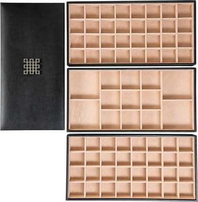 Elegant 77 Slot Jewelry Organizer - Stackable Tray Set with Lid for Women