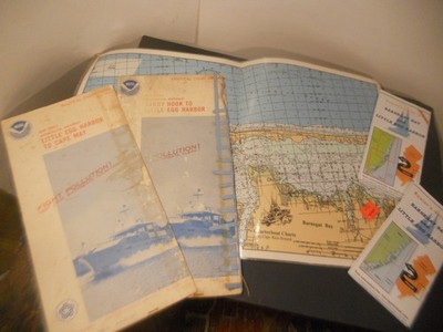 BARNEGAT BAY NJ Laminated + NOAA Nautical CHARTS Little Egg Harbor To CAPE MAY