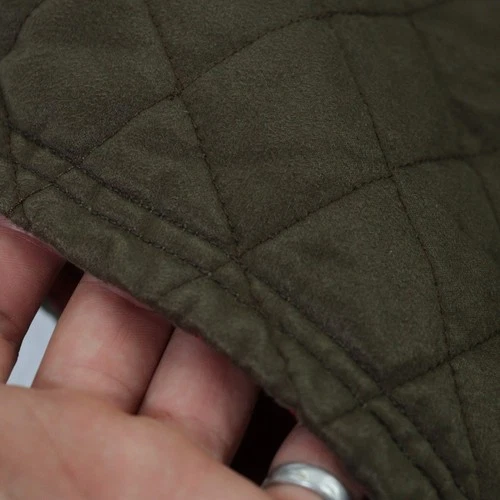 Overland Quilted Coated Cotton Shirt Jacket Men S Dark Olive NWT Deadstock image 12