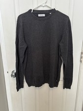 Jack  Jones Men  s Dark Gray Crewneck Sweater Size XL