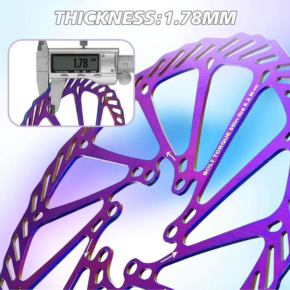 Rotor de freno de disco para bicicleta G3 160/180/203 mm 6 pernos MTB bicicleta de carretera para Avid/Shimano Foto 3 de 4