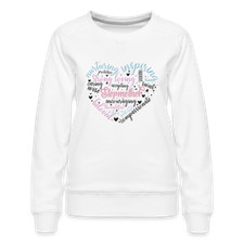 Stepmother Word Art Heart Women  s Premium Sweatshirt