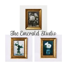 STUDIO MCGEE THRESHOLD FLORAL VINTAGE ARRANGEMENT FRAMED WALL CANVAS SET *NEW*