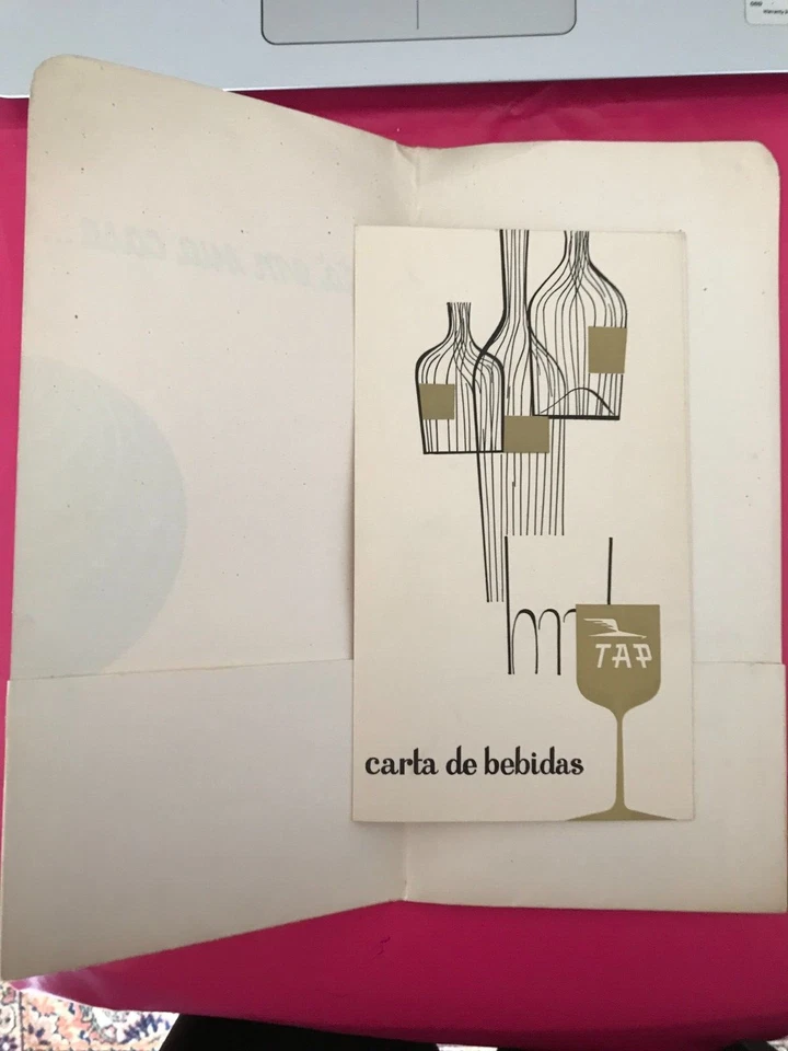 publicite ancienne compagnie TAP portuguaise avec menu inclus - Photo 2/4