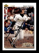 GARY VARSHO SIGNED 1992 UPPER DECK #217 ON-CARD AUTO - PITTSBURGH PIRATES