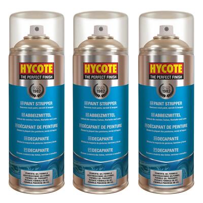 Hycote Aerosol Spray Stripper Lack Lack Finish Entferner Reiniger 400ml x3