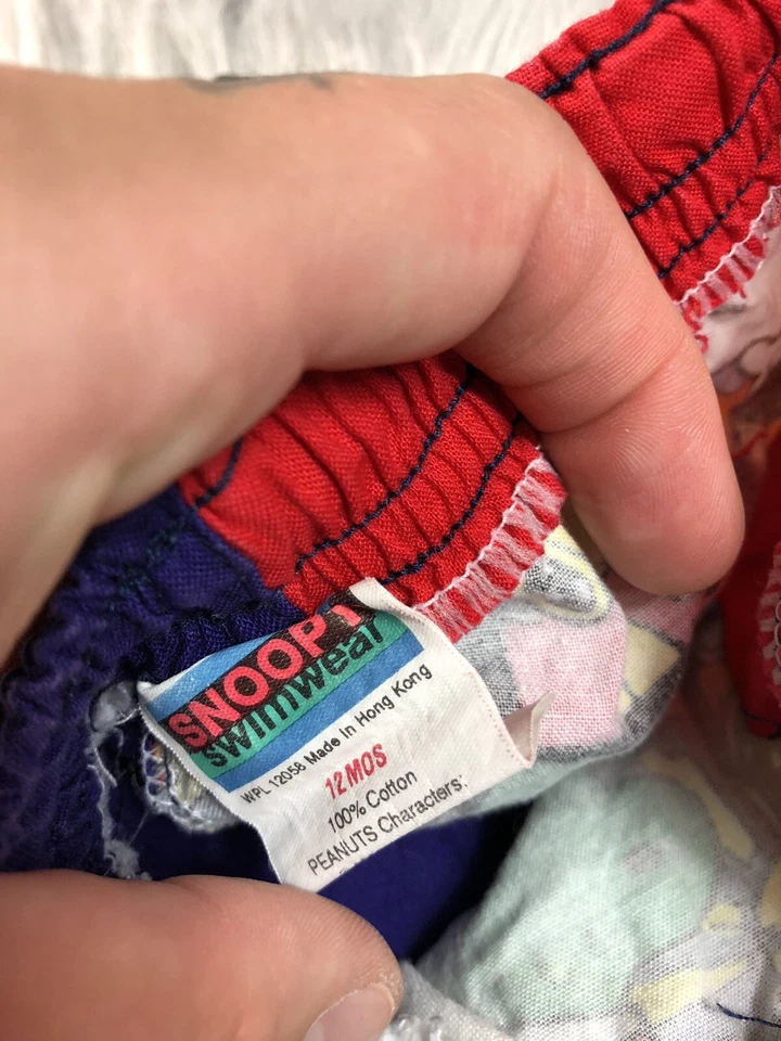 Pantalones Cortos de Verano de Natación Vintage Baby Boys Snoopy Peanuts Joe Geniales Foto 3 de 4