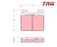 Brake pad set, disc brake TRW GDB918 for Porsche 911