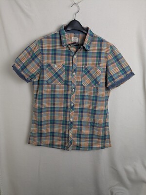 Next Hemd Herren Gr. Large Kariert Kurzarm Knopfleiste Freizeithemd