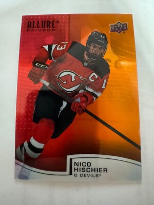 2021-22 Upper Deck Allure Rainbow Red/Orange #R75 Nico Hischier