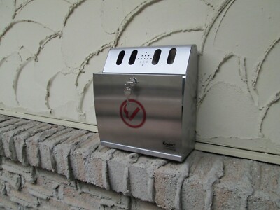 wall mounted outdoor ashtray cigarette bin Outdoor Ashtray - Wall Mounted