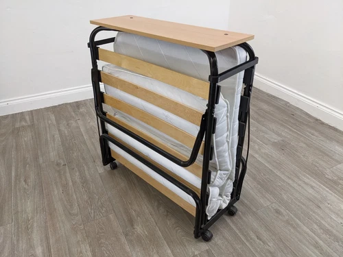 SINGLE BED Jay-Be Guest Bed Folding Small Single Size Headboard Vertical Storage