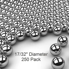 250 17/32" Inch G25 Precision Chromium Chrome Steel Bearing Balls AISI 52100