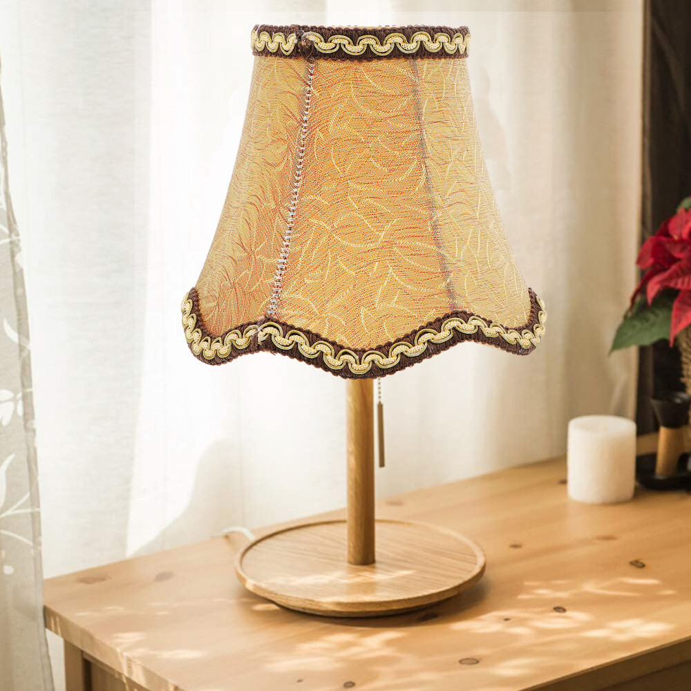 Sewroro Clip-On Fabric Lampshade – Purple Japandi Pattern, 30cm Drum Shade, Vintage Style, For Standard Candelabra Bulbs