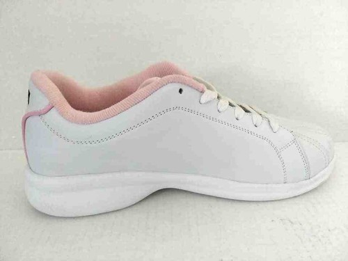 Fubu Damenschuhe sportlich Leder Größe 10 rosa weiß neu mit Etikett - Bild 6 von 12