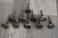vintage hand forged Nails blacksmith Iron Brass Polish Furniture Nails 10 Pic