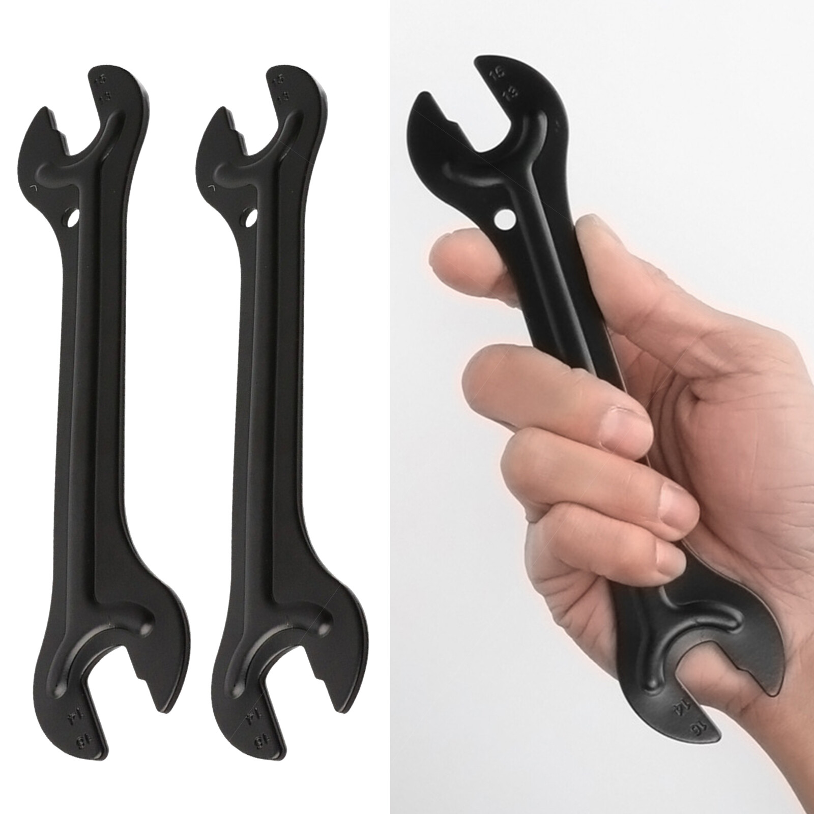 2PCS Durable Bicycle Axle Hub Cone Wrench Spanner Repair Tool