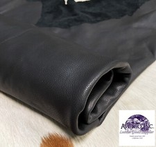 Avetco Black Full Grain Cow Leather   3 oz Rough Cut Hide by Square Foot
