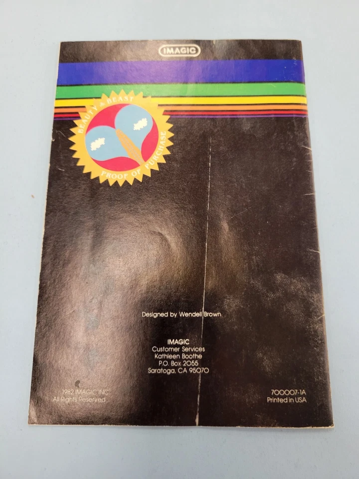 Beauty & the Beast (Intellivision, 1982) Manual Instructions Only (0595) - Image 2 of 2