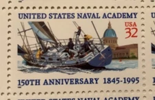 US Naval Academy Commemorative stamp, 150th birthday 32c book of 10 Scott #3001