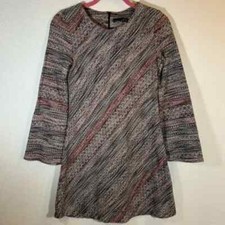 Zara Knit Tweed Bell Sleeve Dress Size Small