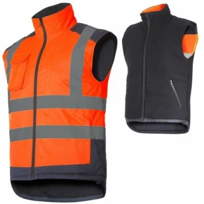 Arbeitsweste LAHTI PRO L41314 ORANGE Herren Weste Warnweste Warnbekleidung Neu