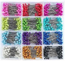 Dressmaking Pins Multicolor Head Straight Sewing Pins for Craft and Jewellery