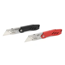 Hyper Tough 2-Piece FOLDING UTILITY KNIFE SET Quick-Change Blade BELT CLIP HQ