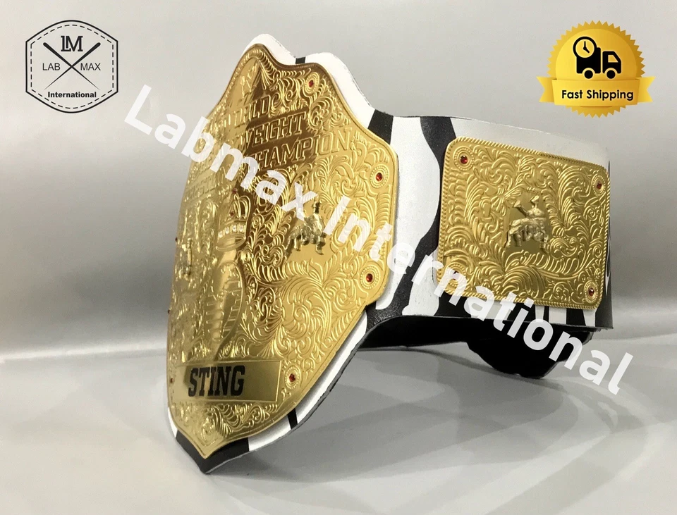 Пояс чемпиона мира в супертяжелом весе Tribute To Iconic Sting Big Gold 2 мм латунь - Изображение 3 из 4
