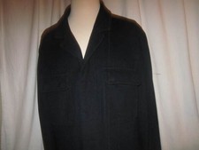 Vintage T Harris London Navy Blue M Wool Long Sleeve Jacket Euc