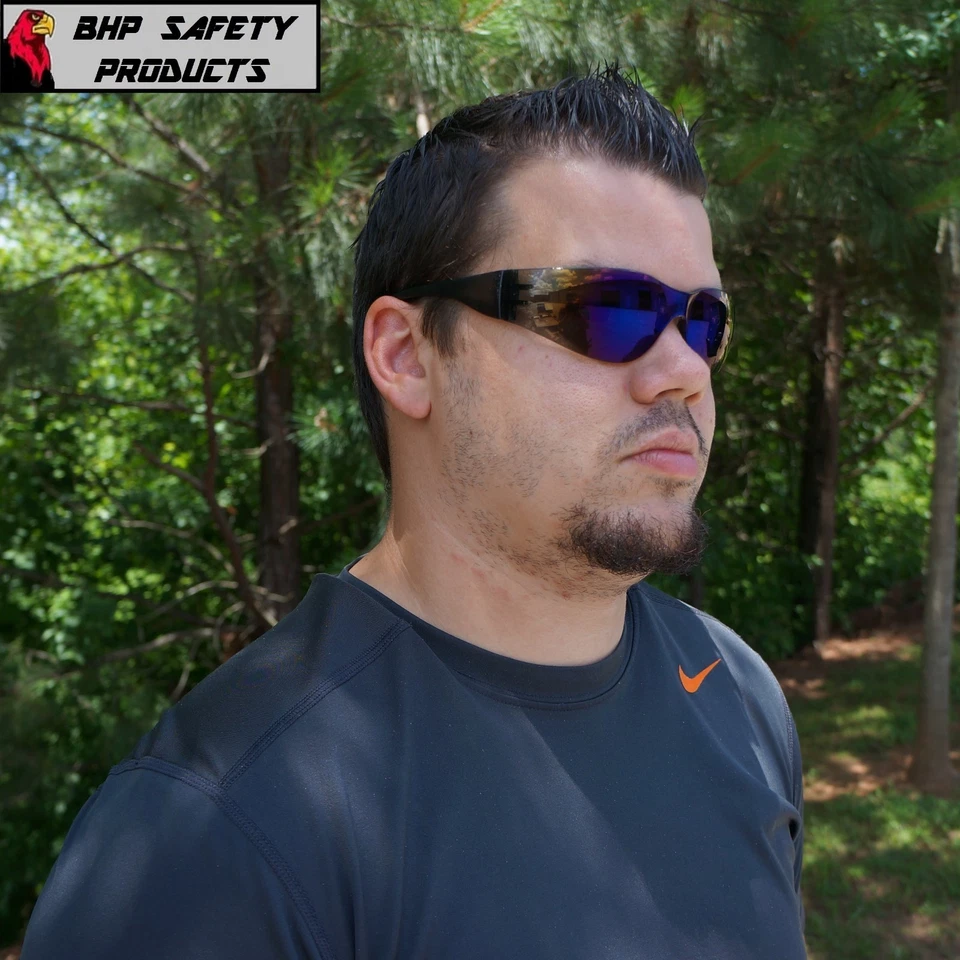 GAFAS DE SEGURIDAD PYRAMEX INTRUDER LENTES ESPEJADAS AZULES GAFAS DE SOL S4175S Z87+ (12 PR) Foto 2 de 4