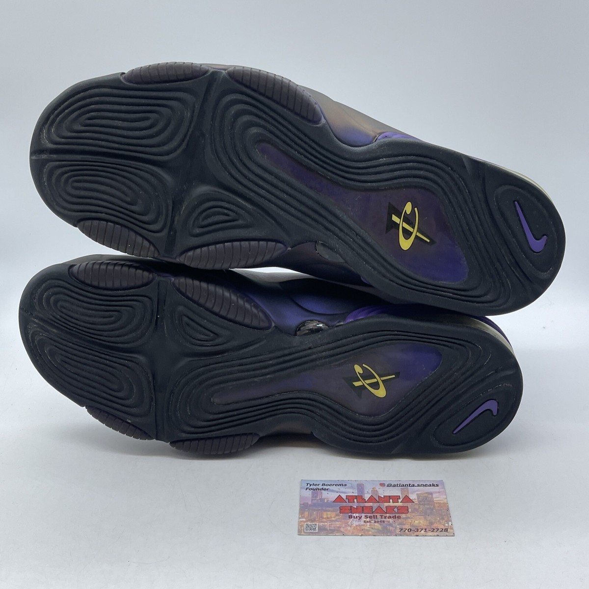 Size 13 - Nike Air Penny 3 White Purple Leather Black Suede Size 13 - Nike Air Penny 3 White Purple Leather Black Suede