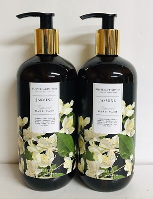 2 Bottles Russell & Windsor ~ Jasmine Fragranced Hand Wash 16.9 fl oz Each