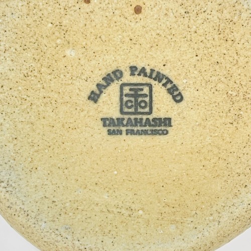 Takahashi Le Chef Becher Kaffeetasse Steingut Keramik Hut Schnurrbart handbemalt - Bild 9 von 11