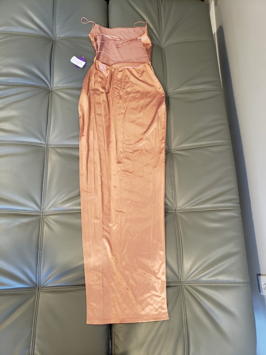 Windsor Women's Rose Gold Backless Formal Dress Size Medium Thigh Split | eBay Windsor Women's Rose Gold Backless Formal Dress Size Medium Thigh Split | eBay